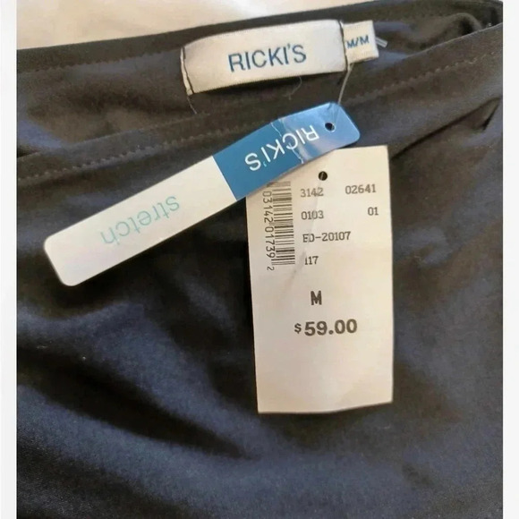 Ricki’s Black Midi Stretch Short Sleeve Dress Size Medium - Picture 10 of 10